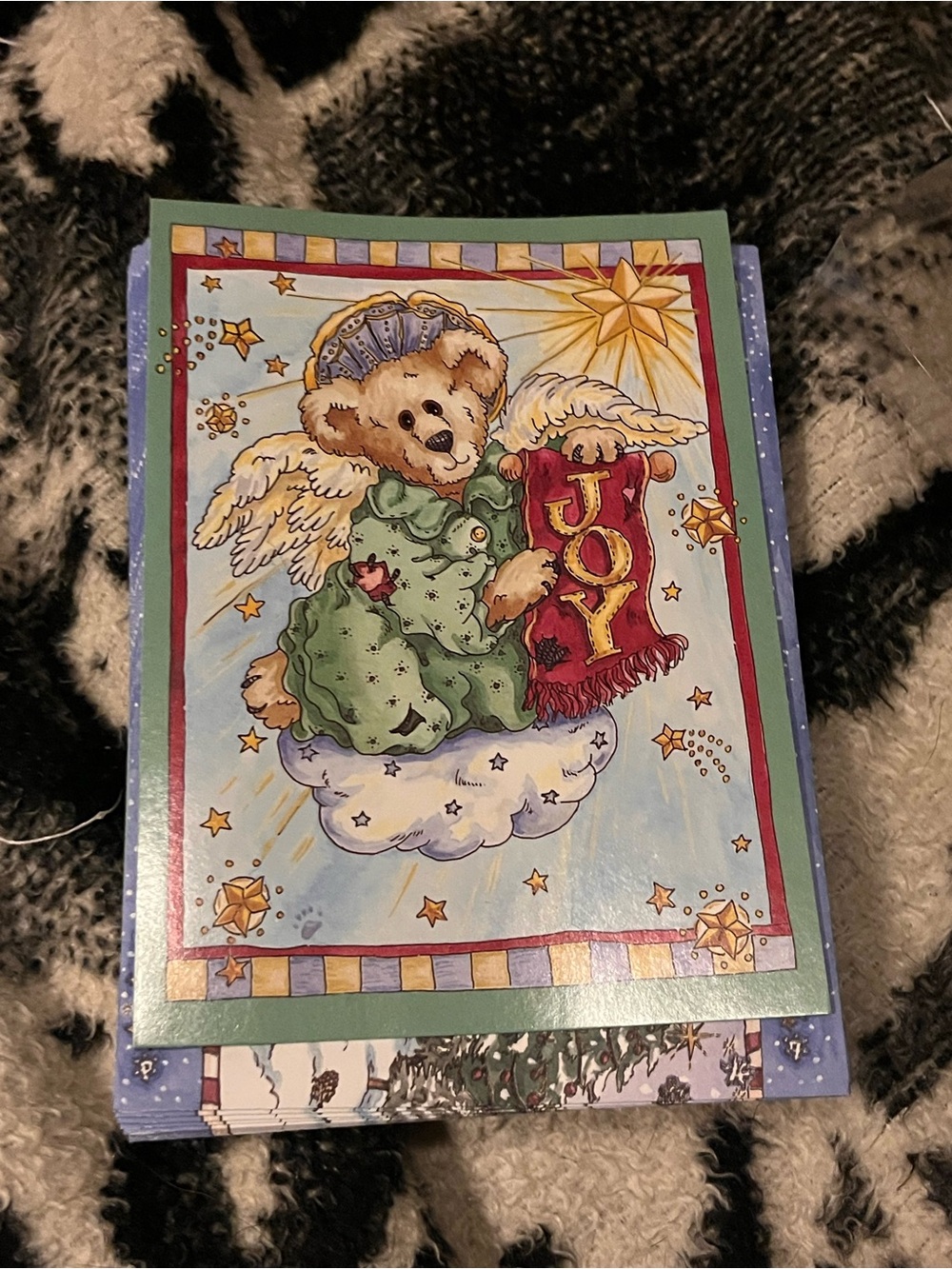 Boyds Bears Angel Bear Holiday Card in Special Gift Box 18 cards, 18 envelopes